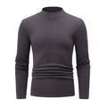 1/2piece Autumn And Winter Men's Semi High Neck Fashionable Base Long Sleeved Top Solid Color Casual Sports Fitness Warm T-shirt
